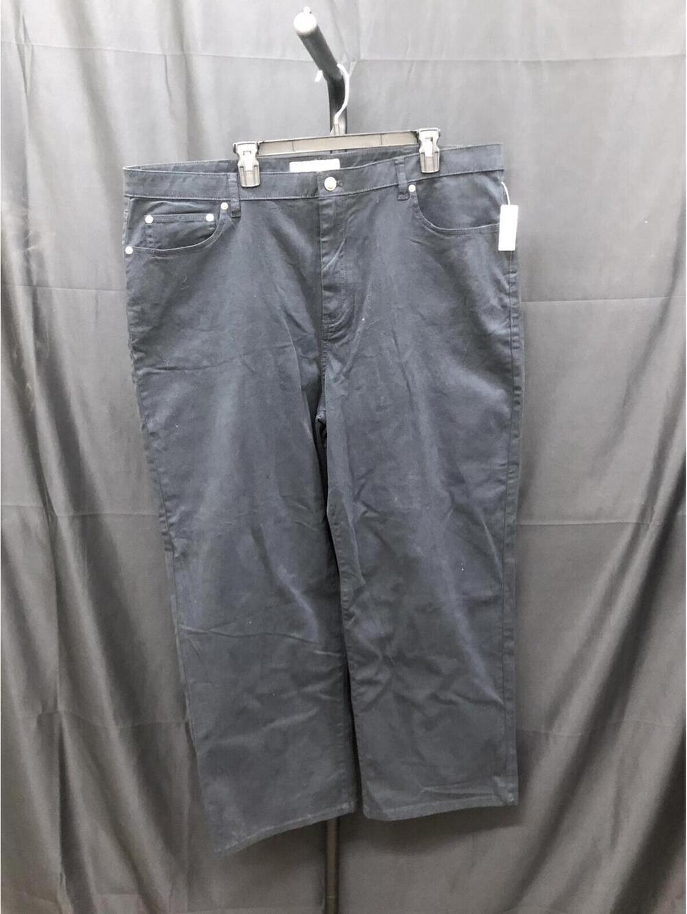 AMAZON ESSENTIALS MEN’S RELAXED STRETCH TWILL 5‑POCKET PANTS BLACK 42W 29L